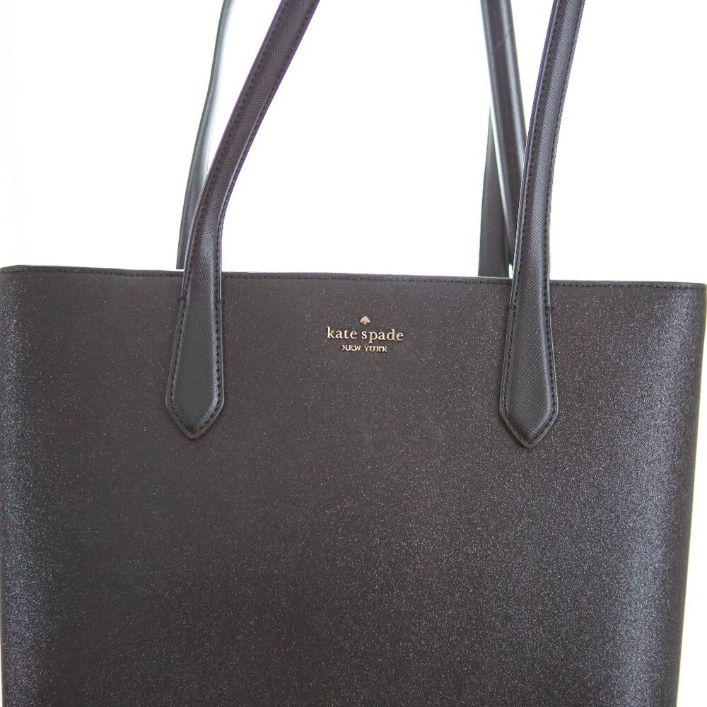 Kate Spade New York Jana Shimmery Black Tote Bag - Picture 2 of 15